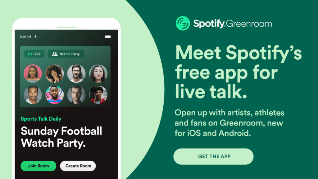 Spotify introduces Greenroom social media greenroom