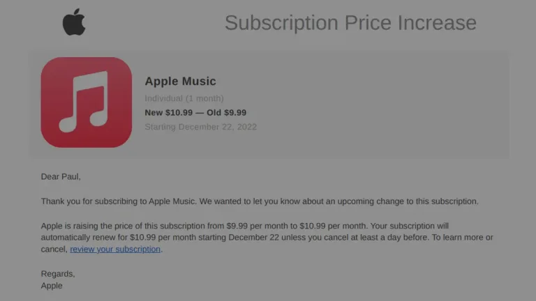 Apple Music Subscription Price Increase Hitting Accounts Now